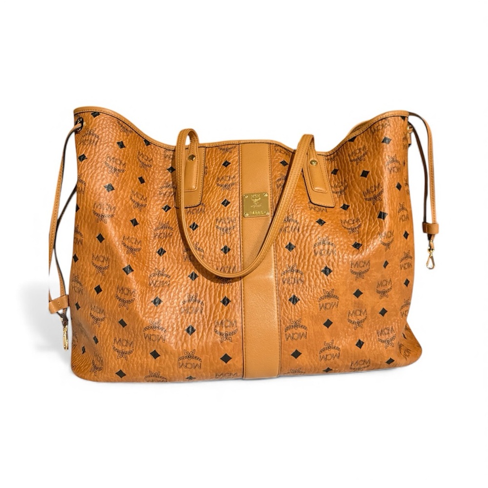 MCM Tan Visetos Tote Bag